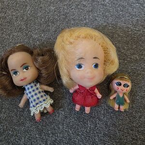 2 Liddle Kiddle And 1 Jewelry Kiddle Vintage 1960s Miniature Dolls